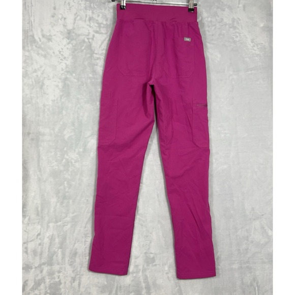 FIGS Womens Technical Collection Scrubs Hot Pink Yola Ankle Length Pants XXS - Picture 7 of 10